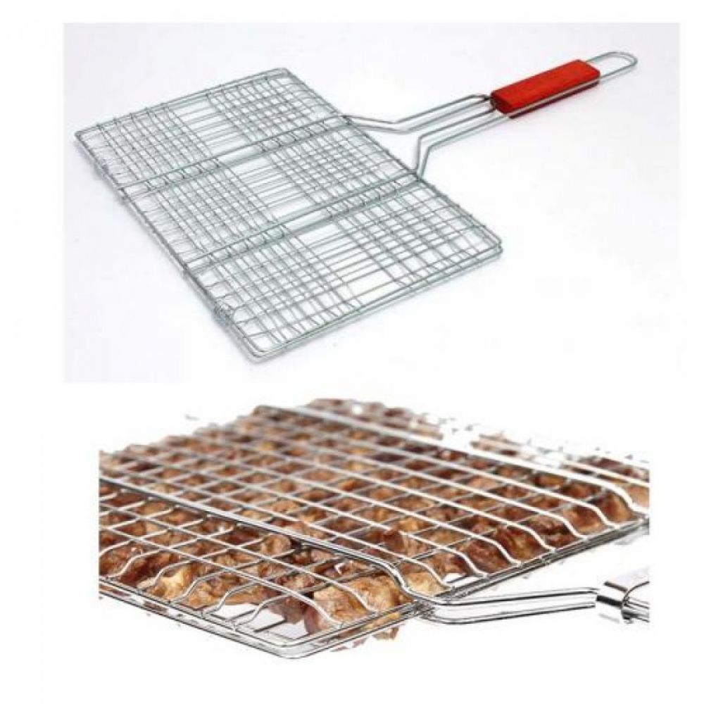 Deal Of Meat Mincer Red With BBQ Mesh Grilling Skillets Recetangle